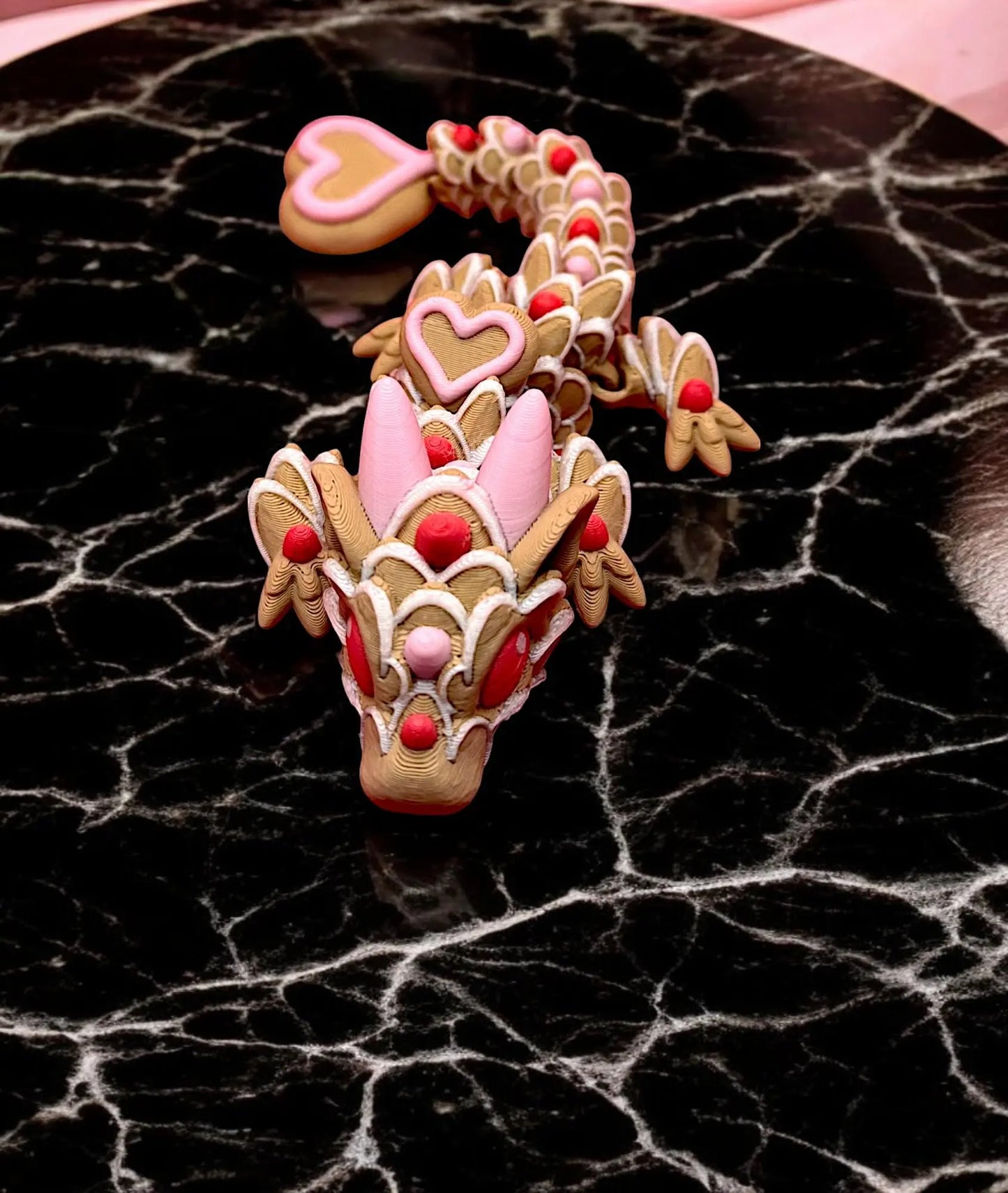 Sugar Cookie Dragon – 3D Printed Articulated Dragon 3D Printed Fidget Toy Cinderwing3D Dragons - KV3D Designs