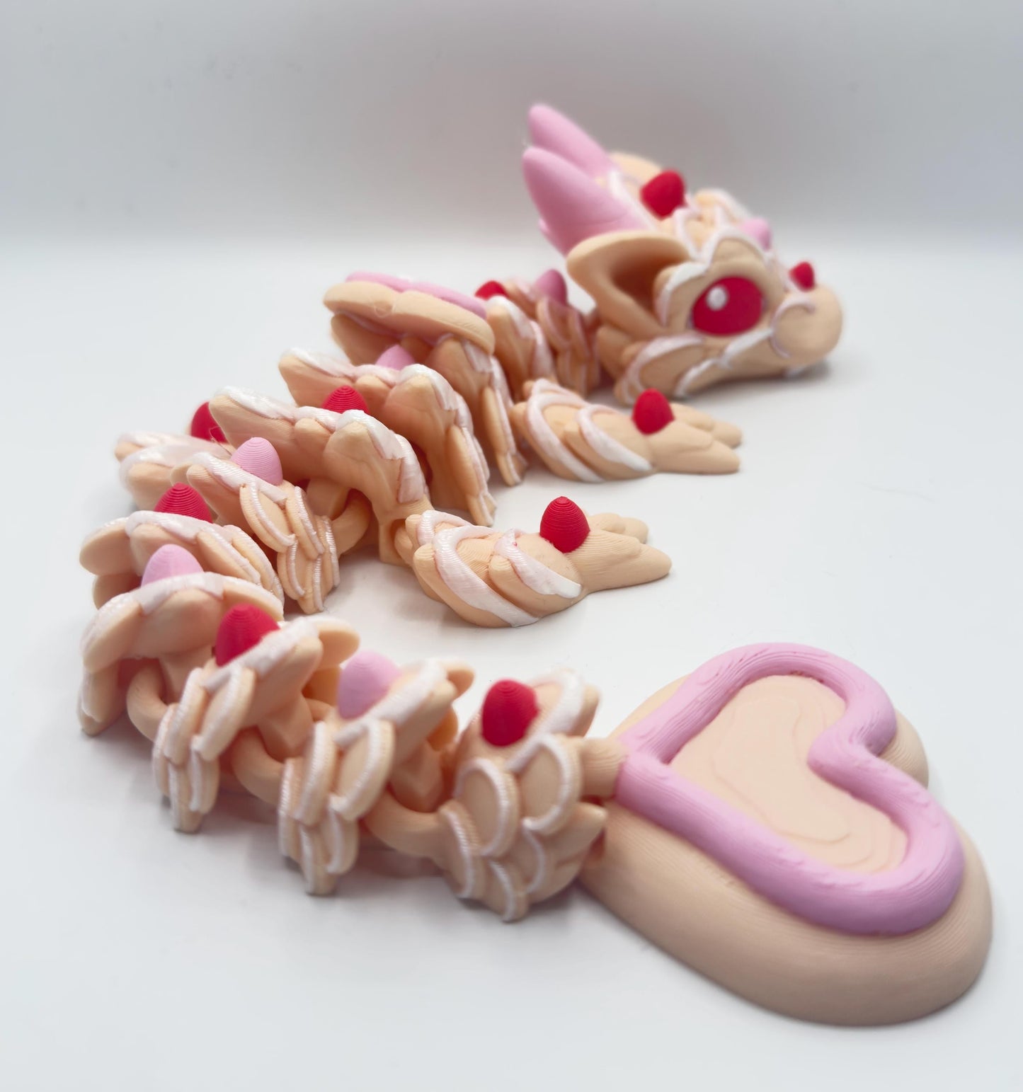 Sugar Cookie Dragon – 3D Printed Articulated Dragon 3D Printed Fidget Toy Cinderwing3D 12 inch Dragon - KV3D Designs