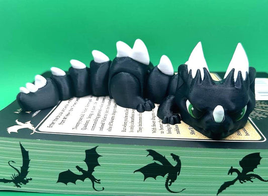 Whimsical Grumpy Dragon Fidget Toy in Fun Colors - Great Gift for Dragon Fans! 8.25 Long - KV3D Designs