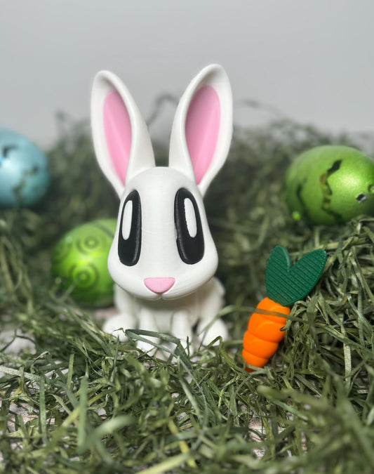 3D-Printed Easter Bunny | Articulated Fidget Toy, Cute Collectible Gift Basket Stuffer for Kids & Adults - KV3D Designs