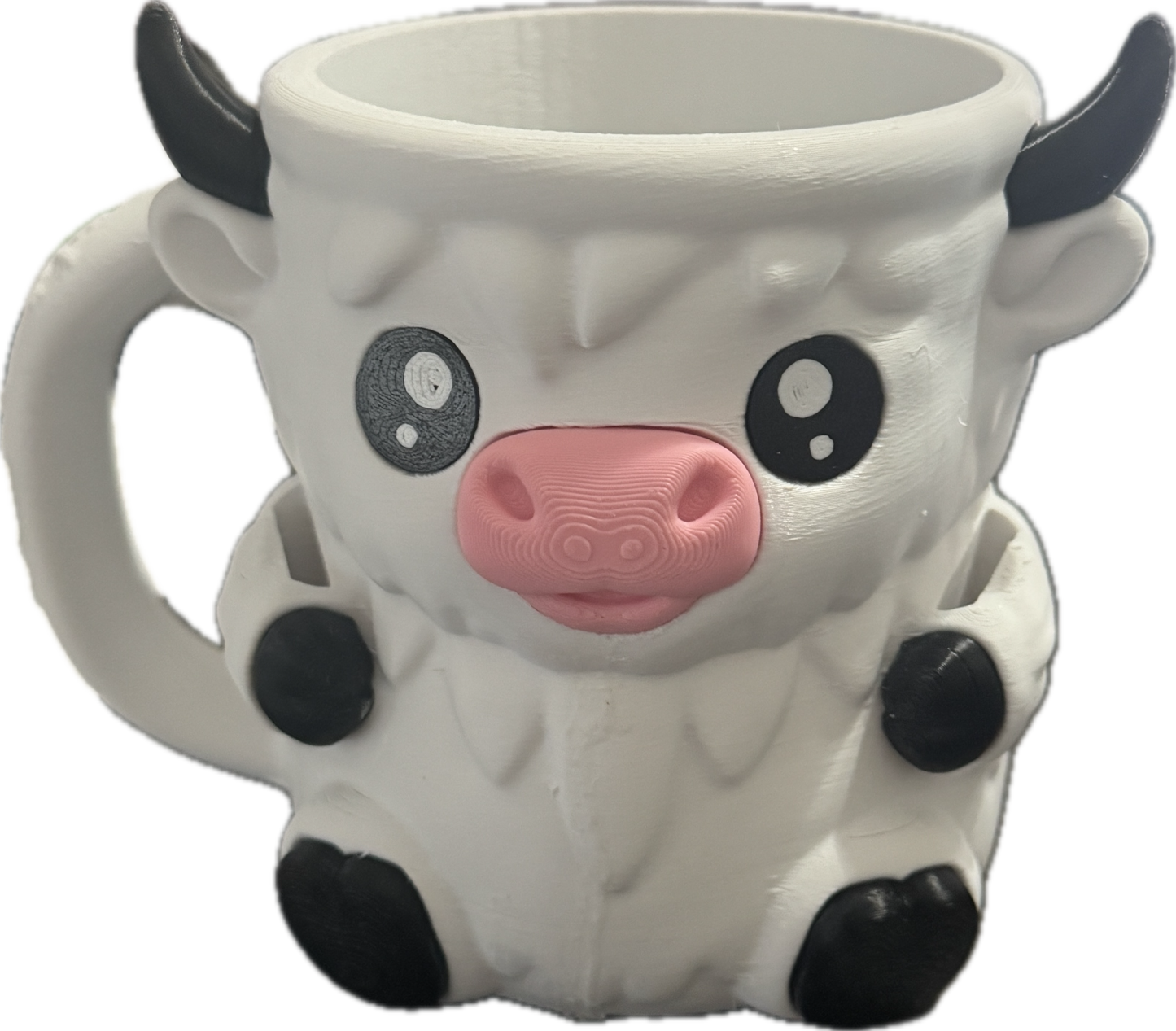 Highland Cow Ice Cream Pint Holder – Funny 3D Printed Gift Cozy with Handle