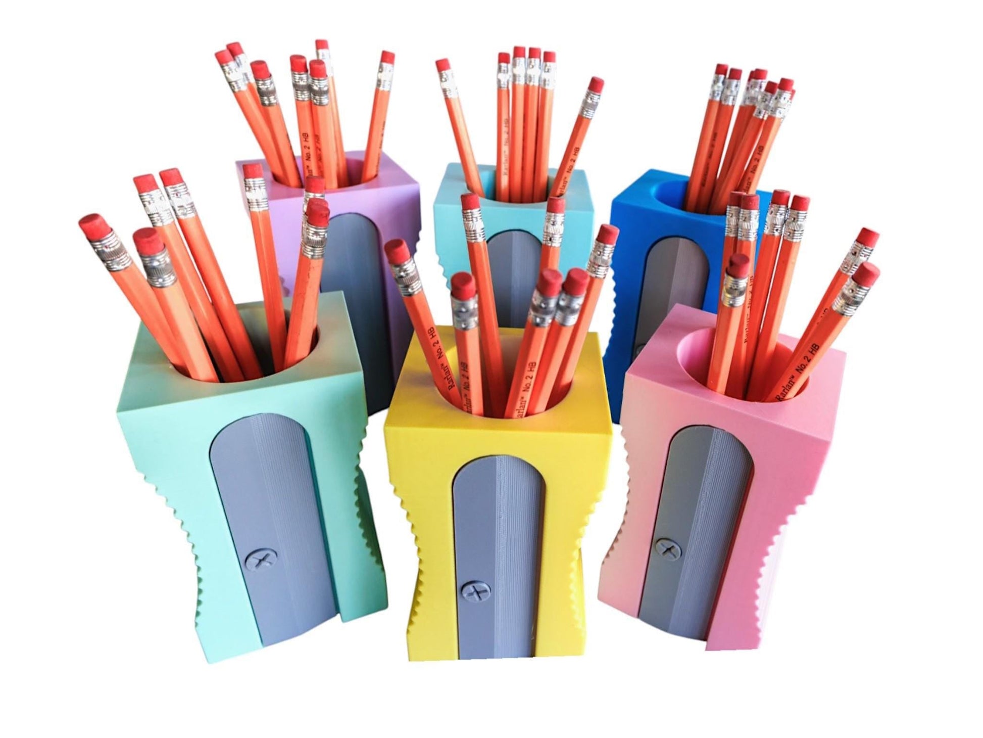 3d Printed Pencil Sharpener Organizer – Fun Pen and Pencil Holder for Teachers, & Students. Classroom and Office Decor - KV3D Designs