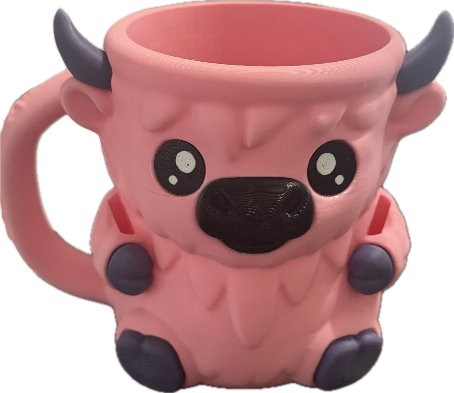 Highland Cow Ice Cream Pint Holder – Funny 3D Printed Gift Cozy with Handle