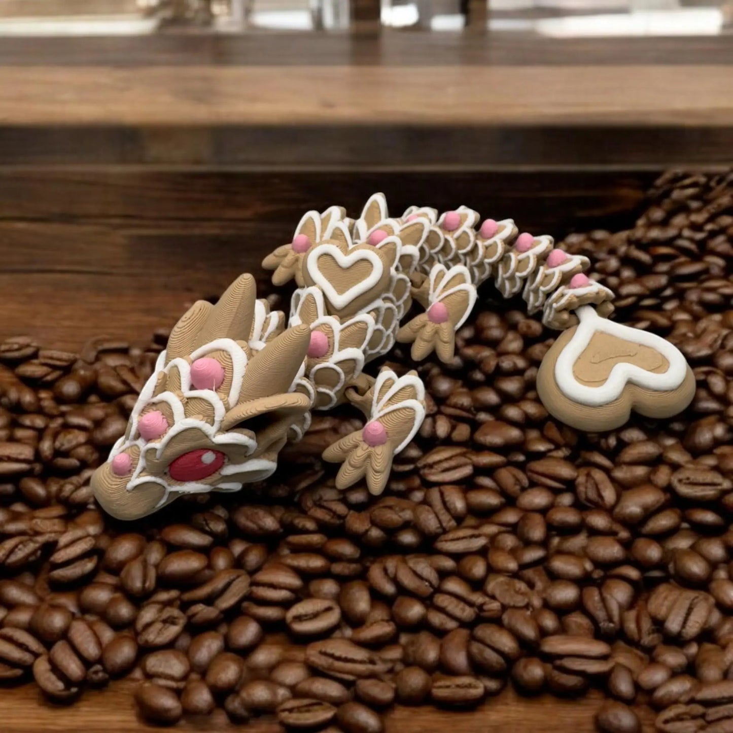 Sugar Cookie Dragon – 3D Printed Articulated Dragon 3D Printed Fidget Toy Cinderwing3D Dragons - KV3D Designs