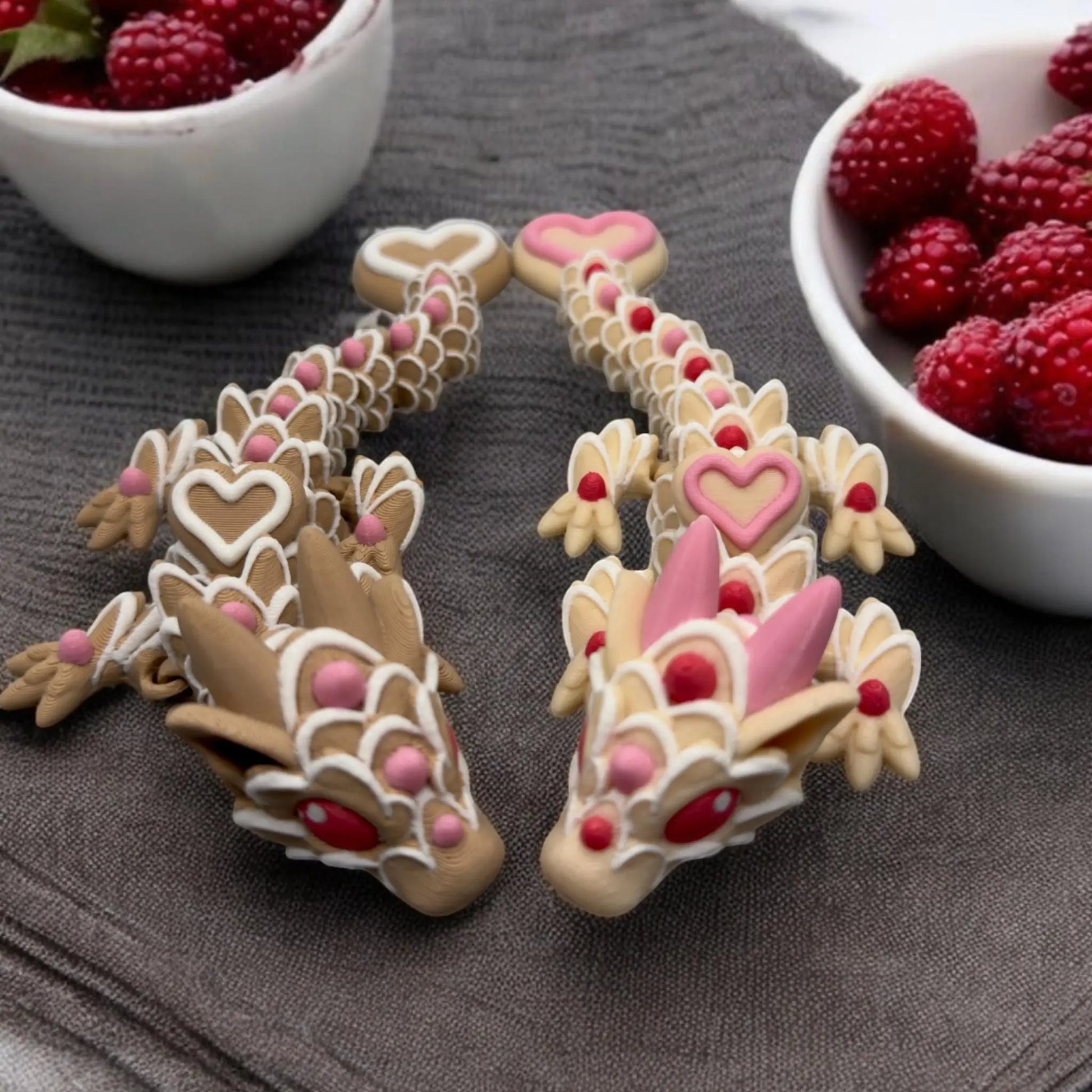 Sugar Cookie Dragon – 3D Printed Articulated Dragon 3D Printed Fidget Toy Cinderwing3D Dragons - KV3D Designs