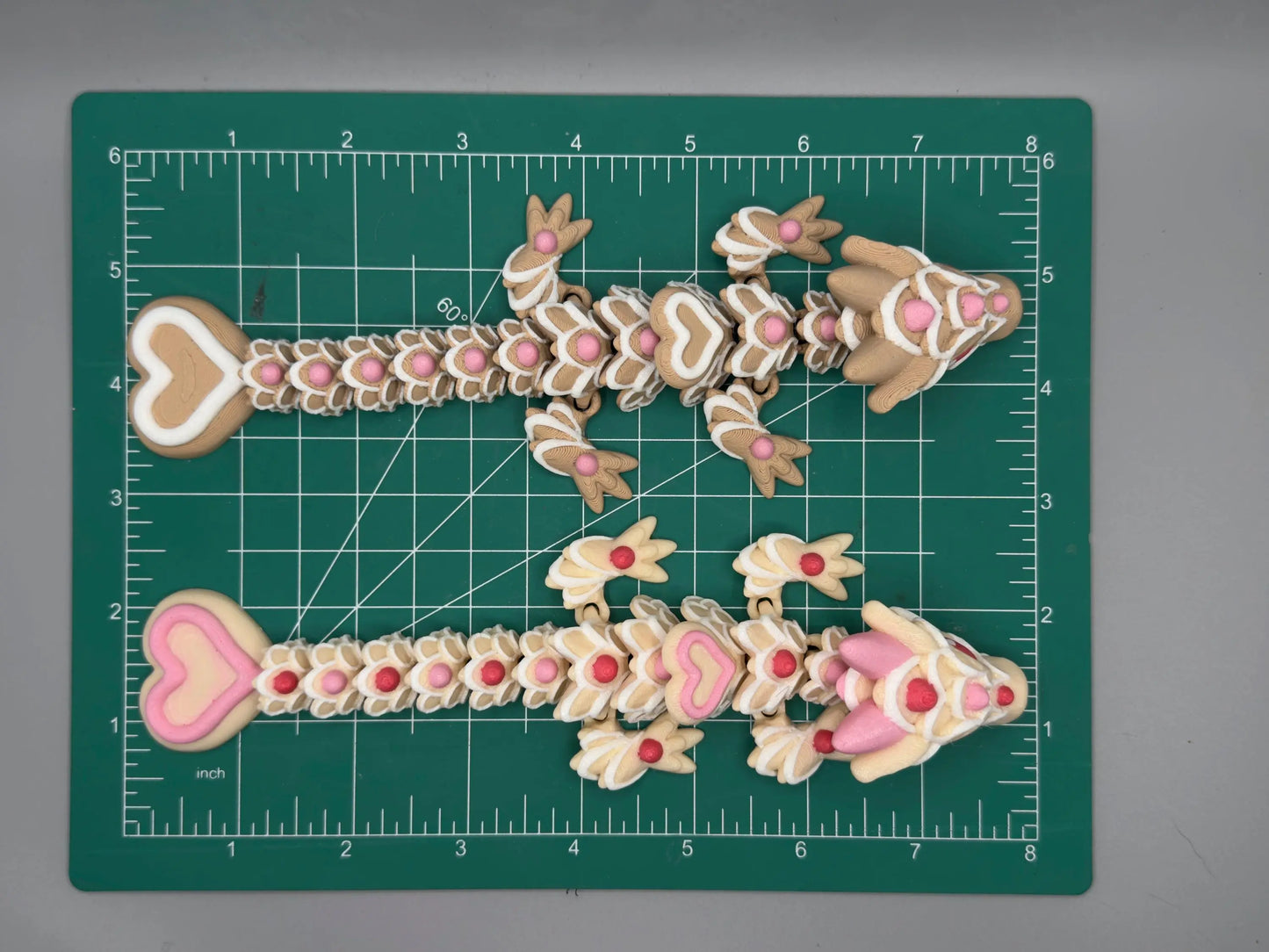 Sugar Cookie Dragon – 3D Printed Articulated Dragon 3D Printed Fidget Toy Cinderwing3D Dragons - KV3D Designs