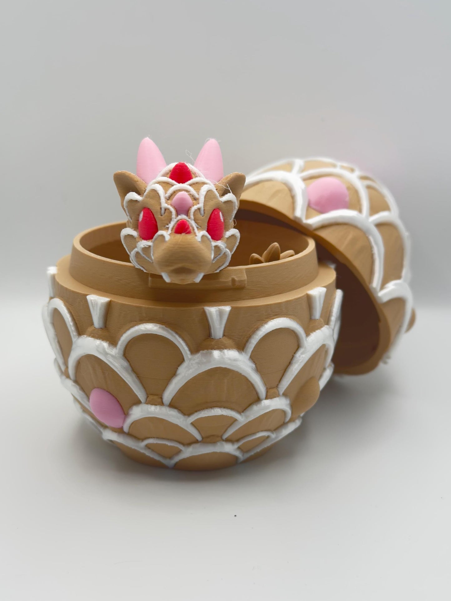Baby Cookie Dragon – 3D Printed Sugar Cookie Dragon – Articulated Fidget Toy – Cute Dessert Dragon Gift – 8 Inch Collectible - KV3D Designs