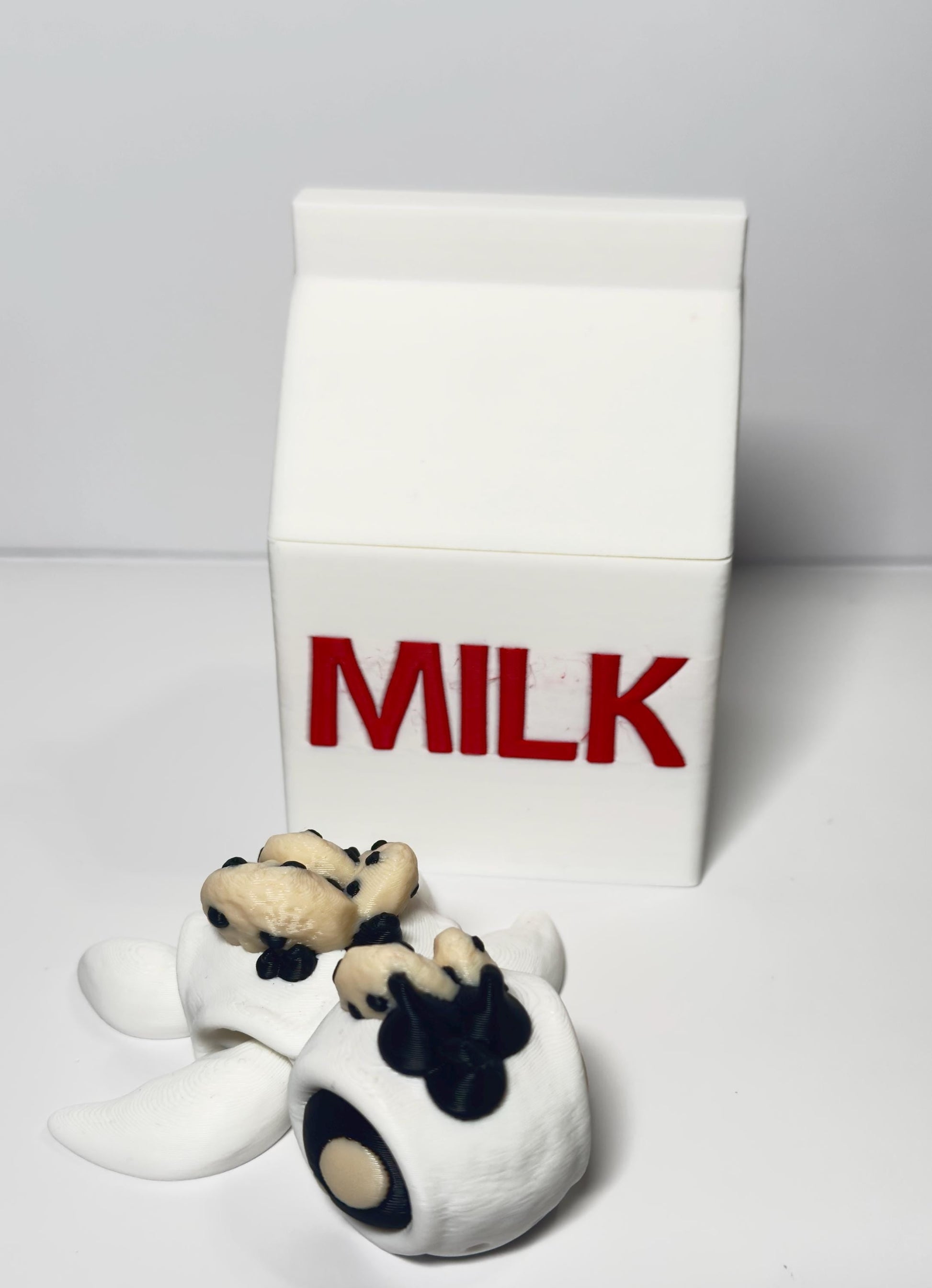 Adorable Dessert-Themed Fidget Toy: 3D Milk and Cookie Turtle - KV3D Designs