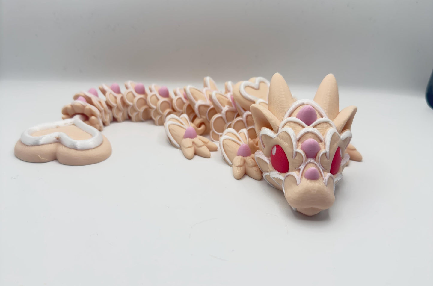 Sugar Cookie Dragon – 3D Printed Articulated Dragon 3D Printed Fidget Toy Cinderwing3D 12 inch Dragon - KV3D Designs