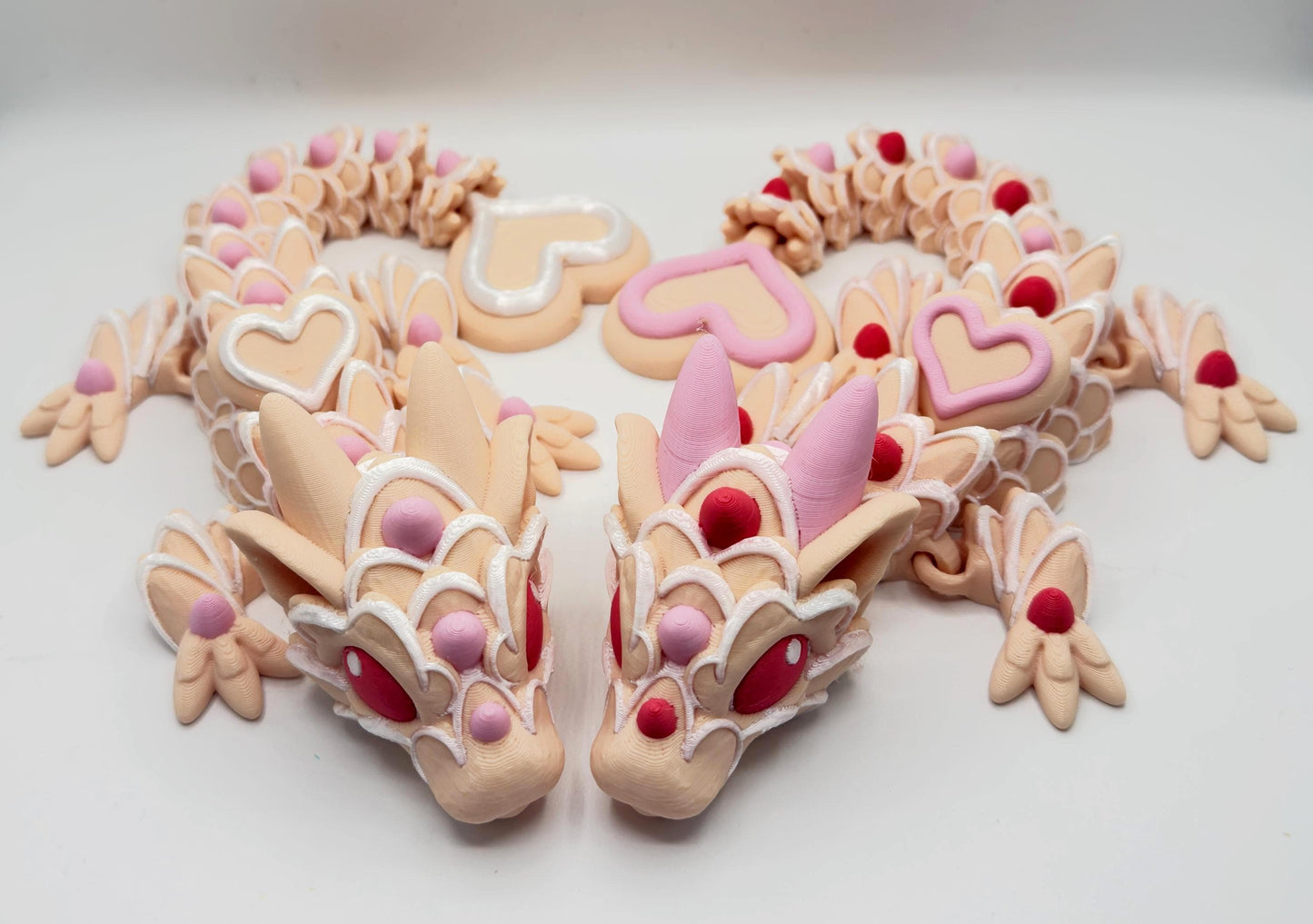 Sugar Cookie Dragon – 3D Printed Articulated Dragon 3D Printed Fidget Toy Cinderwing3D 12 inch Dragon - KV3D Designs